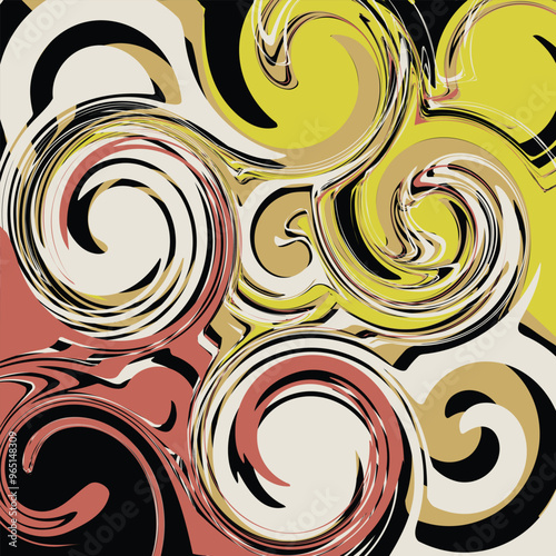Colorful abstract swirl paint background