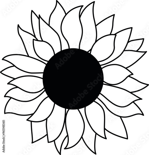 Sunflower Cricut and Silhouette SVG file