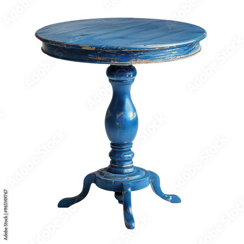 Vintage Blue Table A Captivating Piece of Decor That Adds Charm and Character to Any Room, Perfect for Cozy Gatherings and Stylish Settings