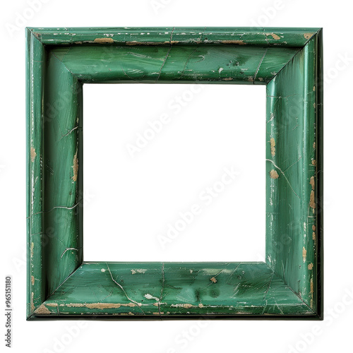 A Weathered Green Frame Perfect for Showcasing Your Art, Photographs, or Memories with Unique Character and Vintage Charm A Timeless Statement Piece