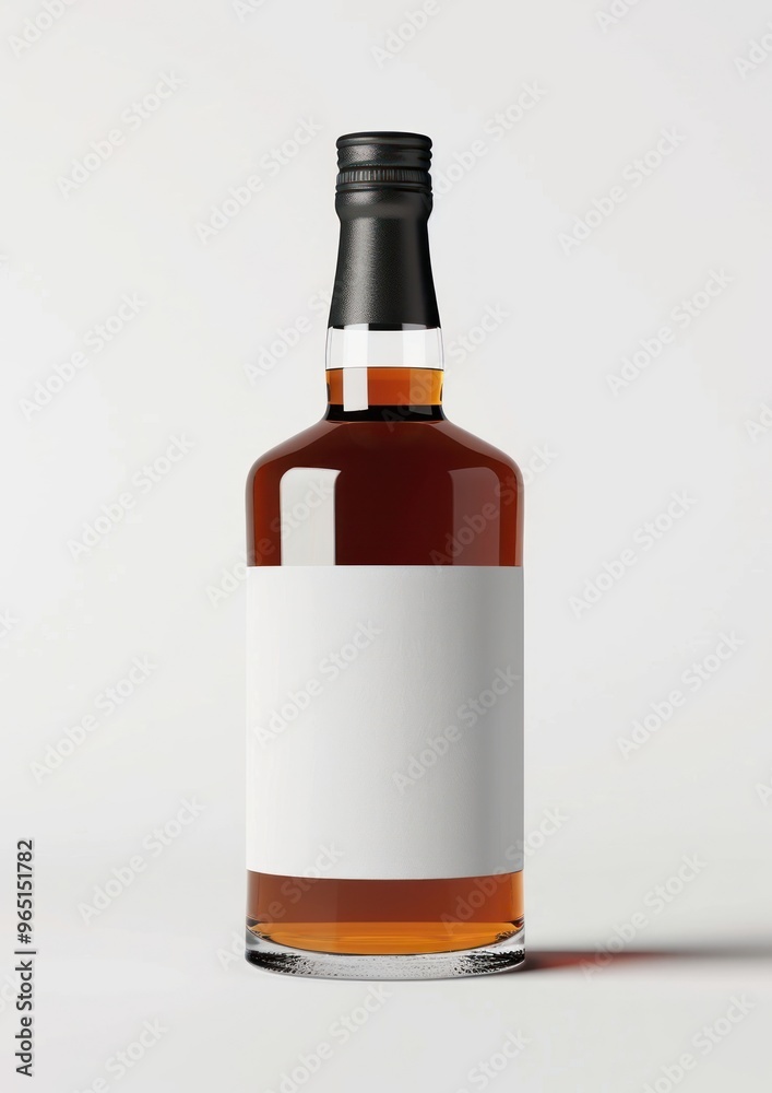 Elegant whiskey bottle with label Elegant whiskey bottle with label