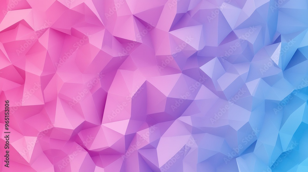 Fototapeta premium Modern geometric background design in origami style featuring vibrant gradients and abstract mosaic textures.