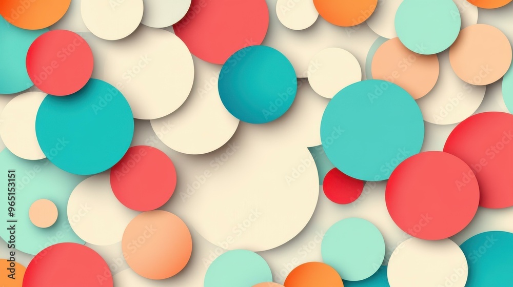 A vibrant and playful summer backdrop, featuring seamless circles in pastel hues, perfect for modern design projects. A vibrant and playful summer backdrop, featuring seamless circles in pastel hues, perfect for modern design projects.