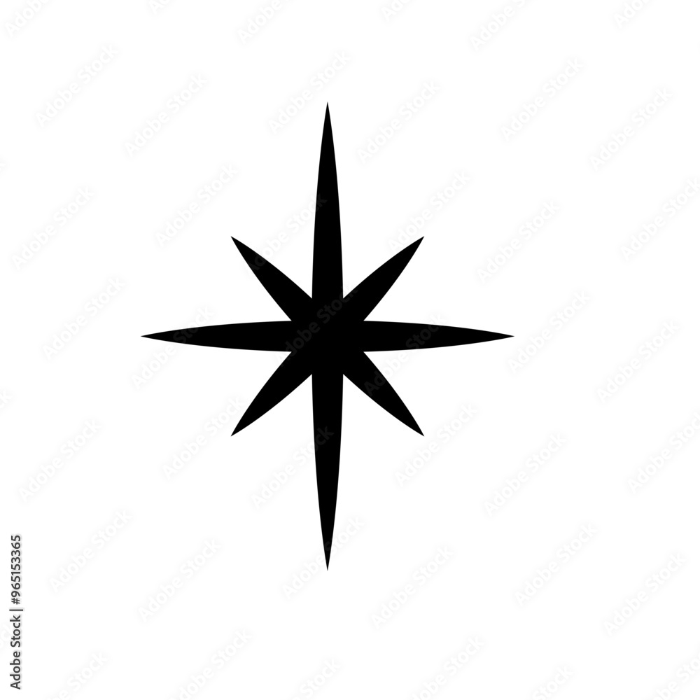 Black sparkle vector silhouette. Star icon flat design element Black sparkle vector silhouette. Star icon flat design element