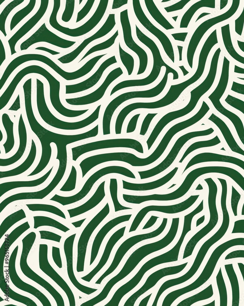 Fototapeta premium Explore a stunning pattern featuring white and light emerald hues, creating a galactic feel with elegant, simple lines.
