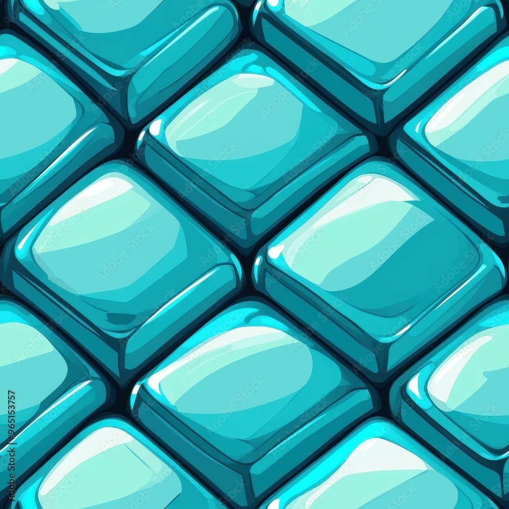 A vibrant 3bit isometric pattern, featuring teal tiles in a pixelated style reminiscent of classic s video games. A vibrant 3bit isometric pattern, featuring teal tiles in a pixelated style reminiscent of classic s video games.