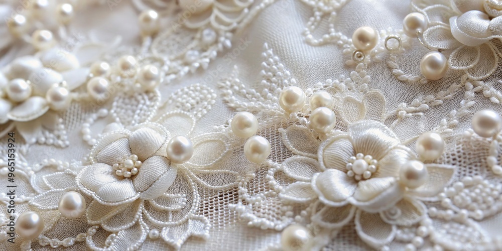 Delicate White Lace with Pearls, Close-up, Texture, Floral, Wedding ,lace, pearl Delicate White Lace with Pearls, Close-up, Texture, Floral, Wedding ,lace, pearl