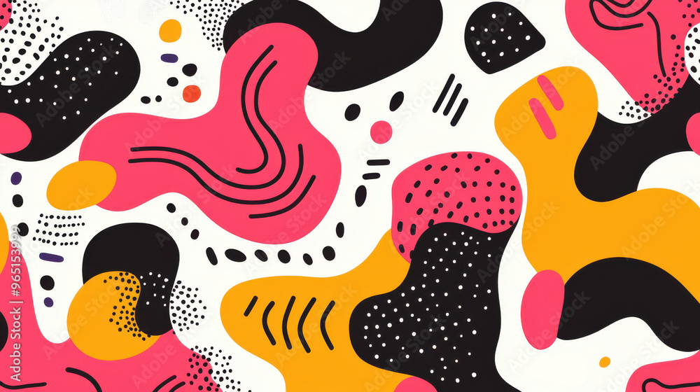 Explore a vibrant, handdrawn geometric pattern, perfect for adding flair to any design project or fashion concept. Explore a vibrant, handdrawn geometric pattern, perfect for adding flair to any design project or fashion concept.