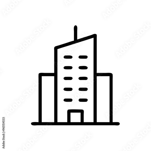 Vector business office building icon 
