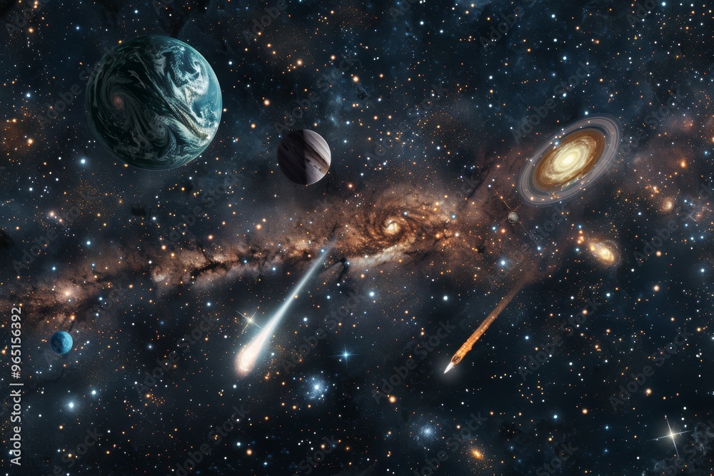 Naklejka premium Beautiful Outer Space View