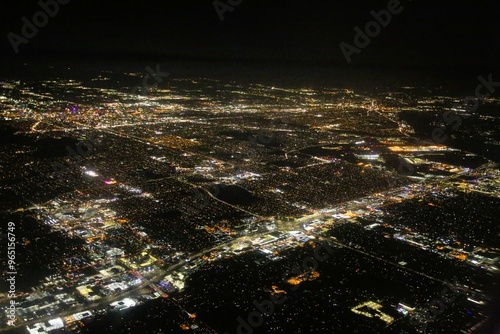 Aerial View of South Minneapolis at Night