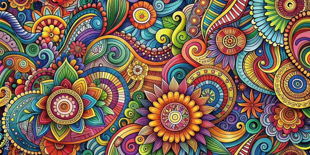 Colorful abstract patterns and doodles on a vibrant background, abstract, design, colorful, texture, artistic Colorful abstract patterns and doodles on a vibrant background, abstract, design, colorful, texture, artistic