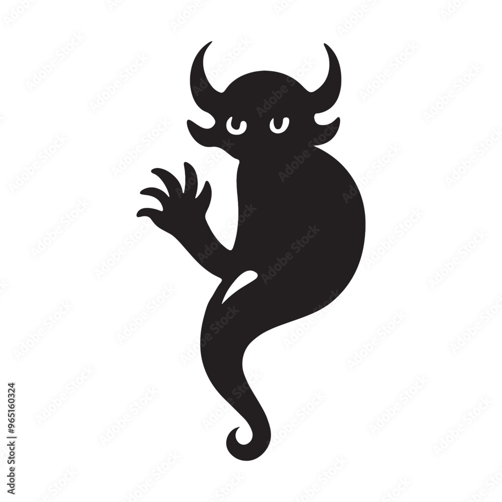 Halloween silhouette vector illustration isolated on white background. Halloween silhouette vector illustration isolated on white background.