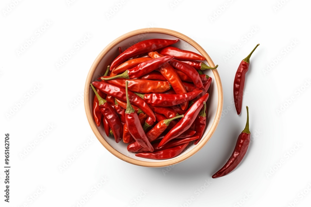 Red Chili isolated on white background. Generative ai Red Chili isolated on white background. Generative ai
