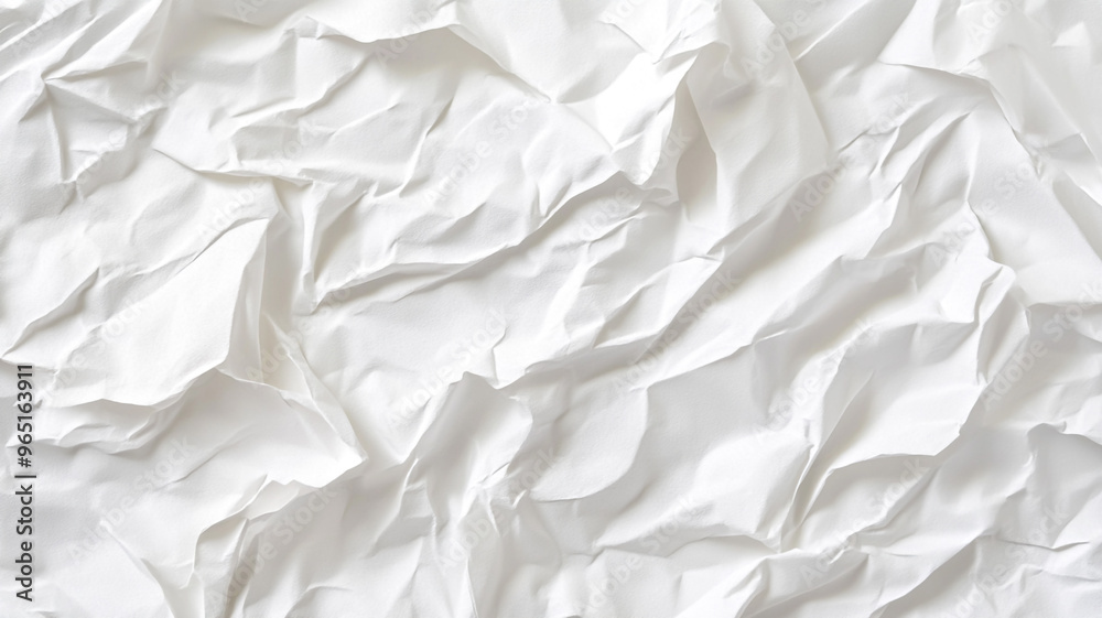 Crumpled white paper texture ideal for backgrounds and artistic collages Crumpled white paper texture ideal for backgrounds and artistic collages