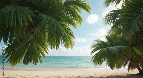 beach with trees