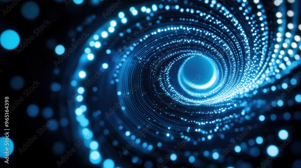 A mesmerizing blue tunnel of lights, creating a dynamic and captivating visual effect that symbolizes depth and motion. A mesmerizing blue tunnel of lights, creating a dynamic and captivating visual effect that symbolizes depth and motion.
