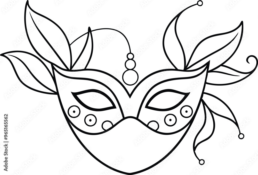carnival mask line art vector illustration carnival mask line art vector illustration