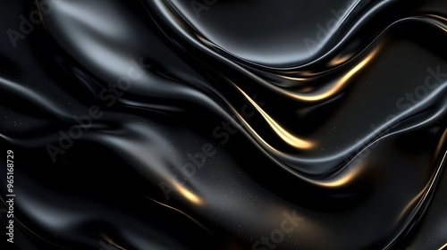 Abstract Black Liquid Swirling