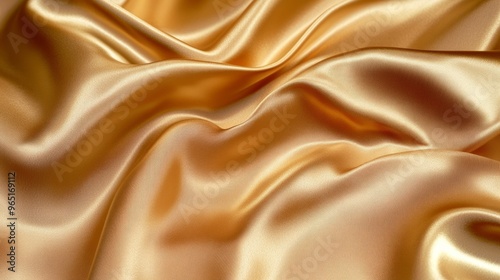 Golden satin fabric background