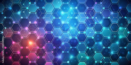 Abstract Hexagon Network, g...