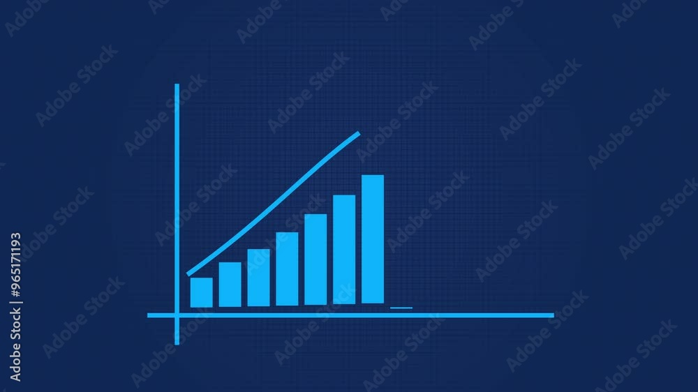 Abstract business graph icon animation background. Business Financial Growing Business Income And Earnings. Abstract business graph icon animation background. Business Financial Growing Business Income And Earnings.