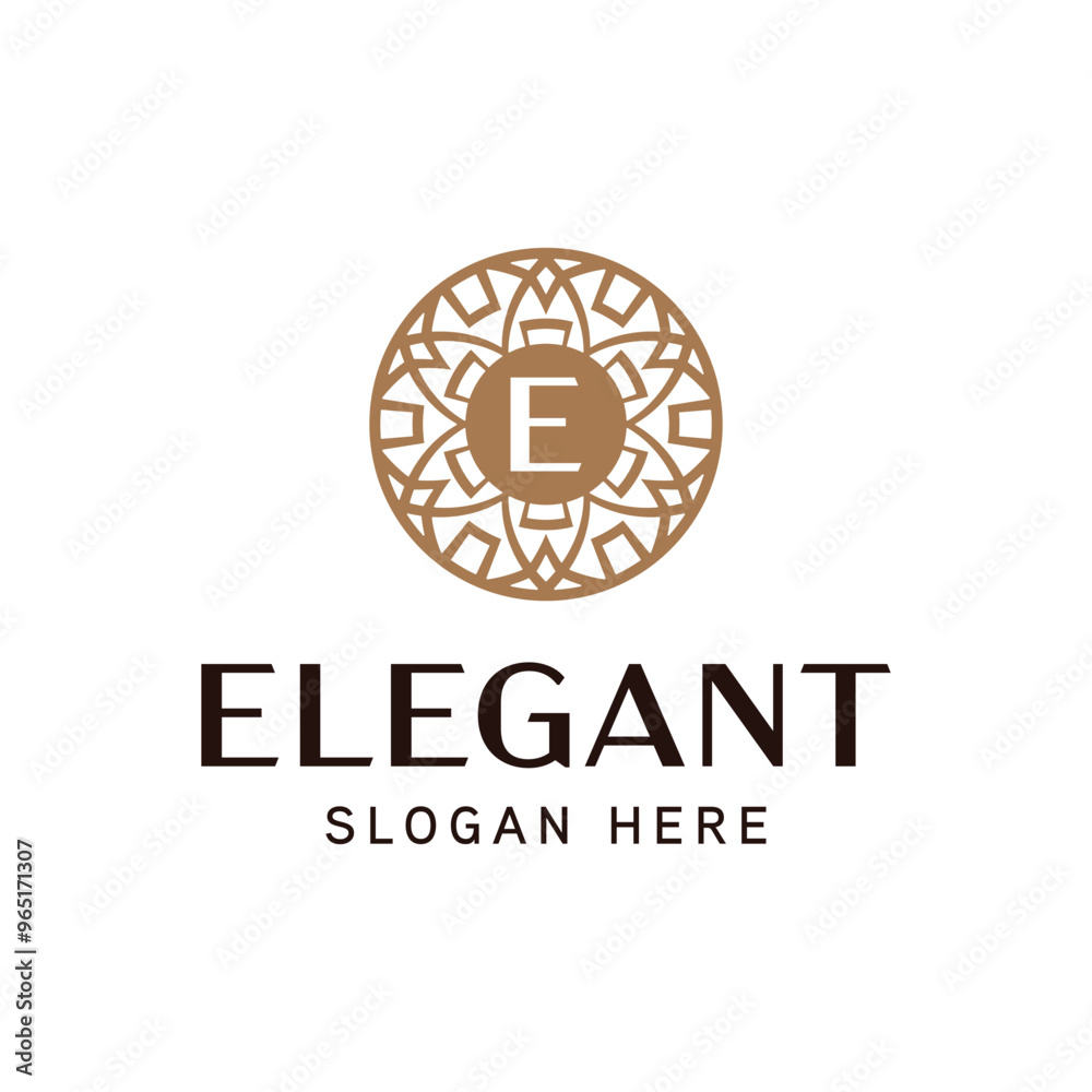 Fototapeta premium Premium Ornamental Logo Template for Upscale Enterprises