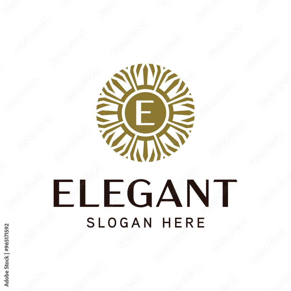 Fototapeta premium Decorative Mandala Logo Design for Exclusive Businesses