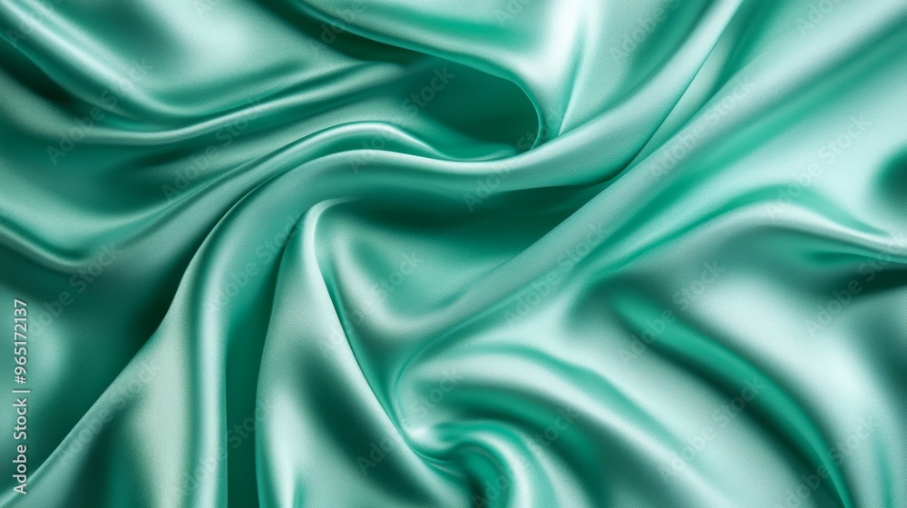 Mint satin fabric background Mint satin fabric background