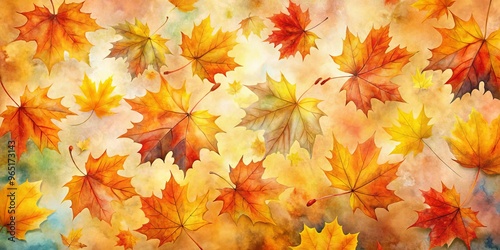 Autumn Leaves Watercolor Pa...
