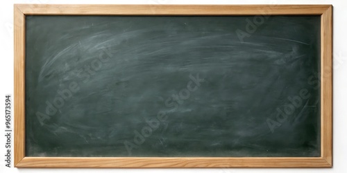 Blank Green Chalkboard with...