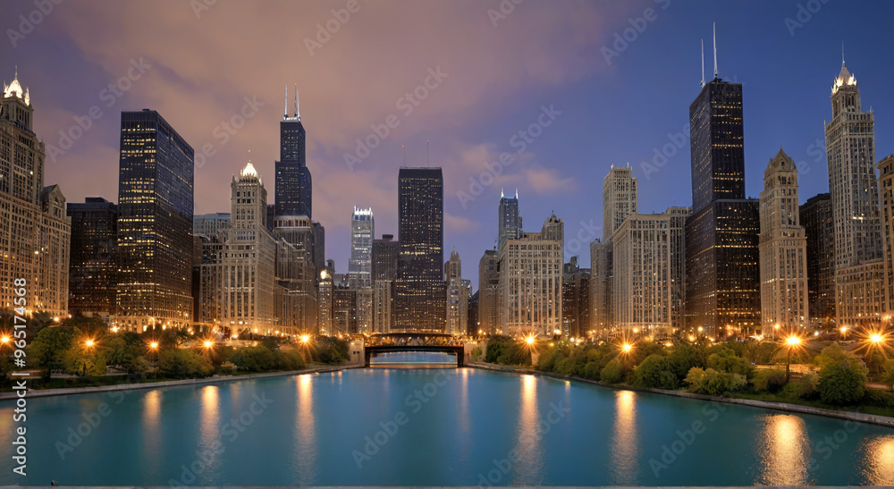 Obraz premium city at night