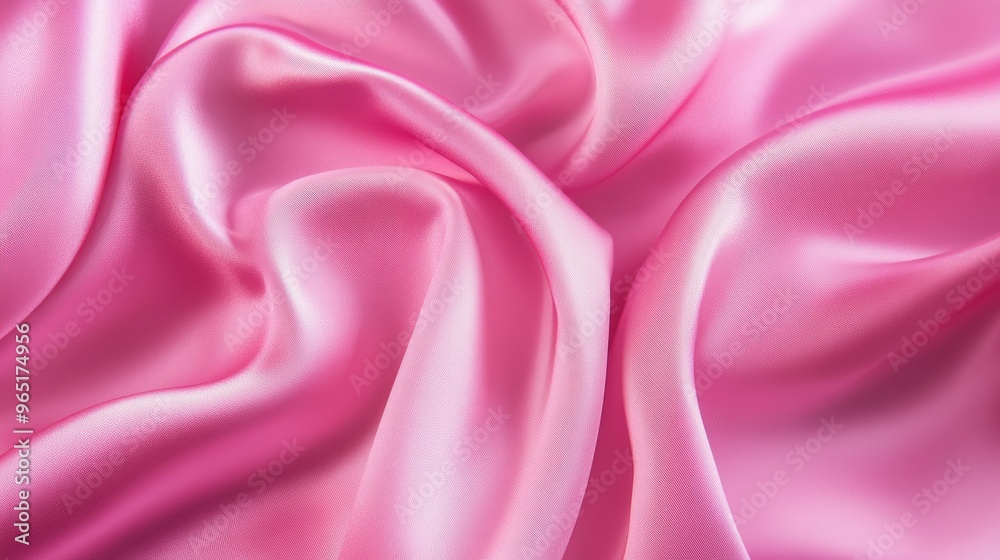 Fototapeta premium Pink satin fabric background