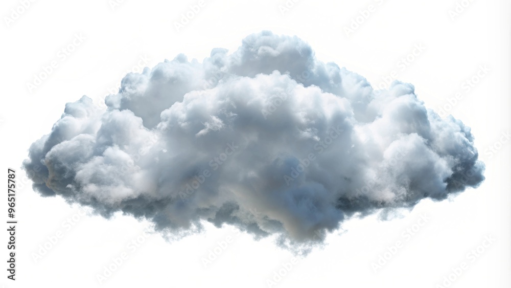Cloud element isolated on white background , Cloud, sky, fluffy, weather, nature, atmosphere, soft, white, clear, floating