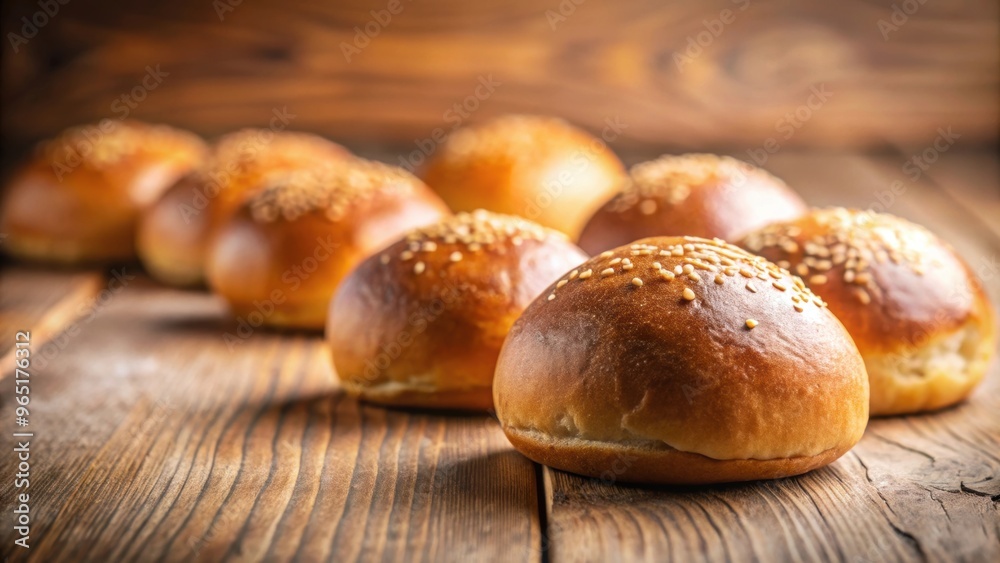 Blurry brown buns on table background, brown, buns, bread, bakery, food, pastry, delicious, snack, close-up, selective focus Blurry brown buns on table background, brown, buns, bread, bakery, food, pastry, delicious, snack, close-up, selective focus
