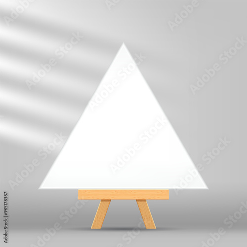 canvas frame artistic triangle with easel for art painting, picture canvas and wooden stand