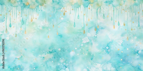 Dripping Watercolor Abstrac...