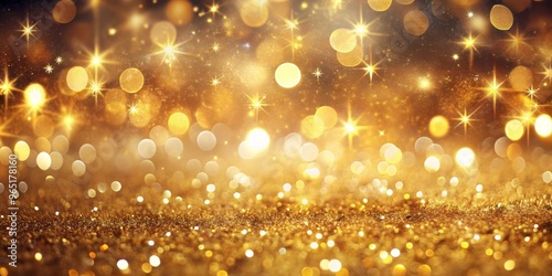 Golden Glitter and Stars Bo...