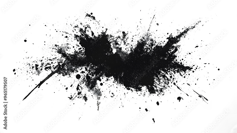 An abstract black ink splatter spreading across transparent background, creating a bold, chaotic visual impact. The high-contrast design evokes a sense of spontaneity and energy. An abstract black ink splatter spreading across transparent background, creating a bold, chaotic visual impact. The high-contrast design evokes a sense of spontaneity and energy.