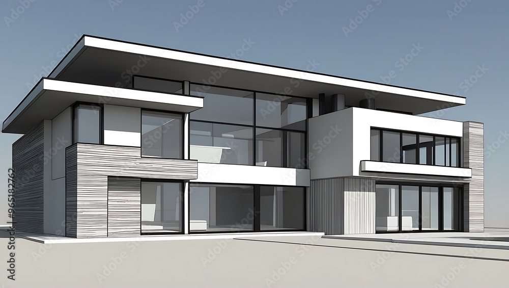 3D House Model: Futuristic Real Estate Presentation for Mortgage Contracts and Property Demonstrations 3D House Model: Futuristic Real Estate Presentation for Mortgage Contracts and Property Demonstrations