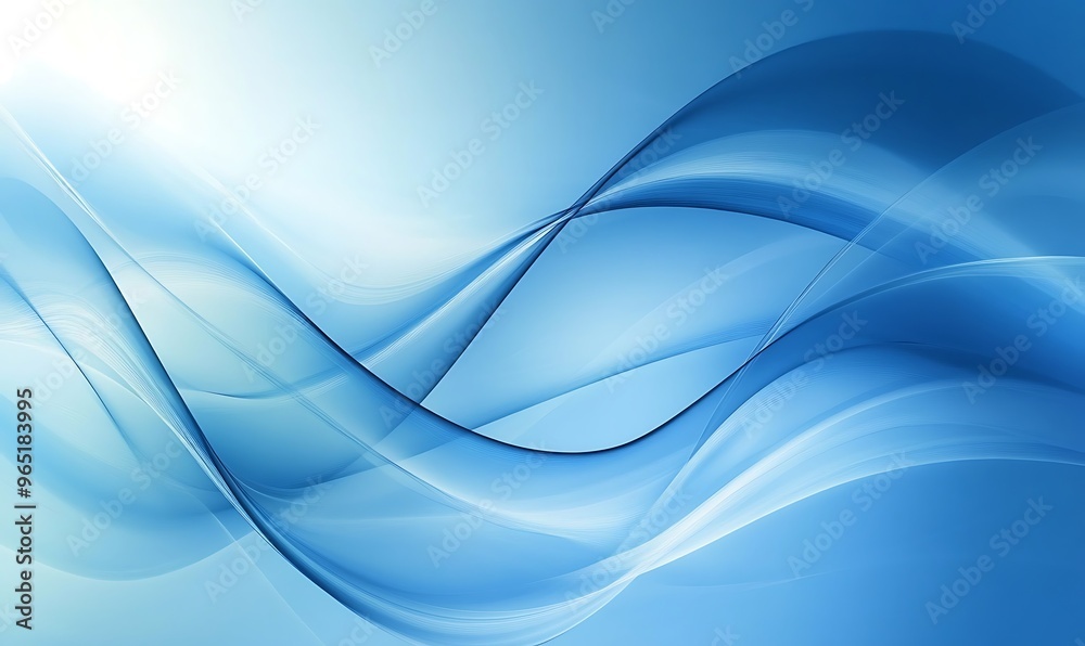 Abstract blue wave backdrop on blue background Abstract blue wave backdrop on blue background