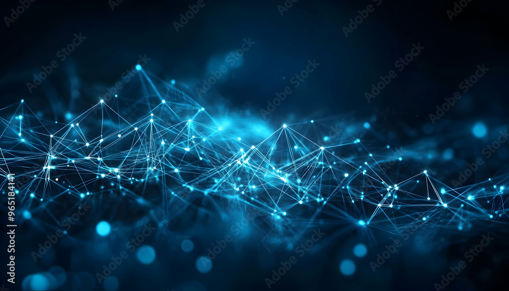 Abstract blue background with glowing connected lines. Abstract blue background with glowing connected lines.