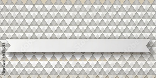 White Banner Over Gray Geom...