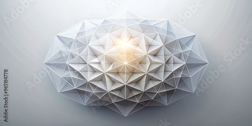 White Geometric Sphere with...