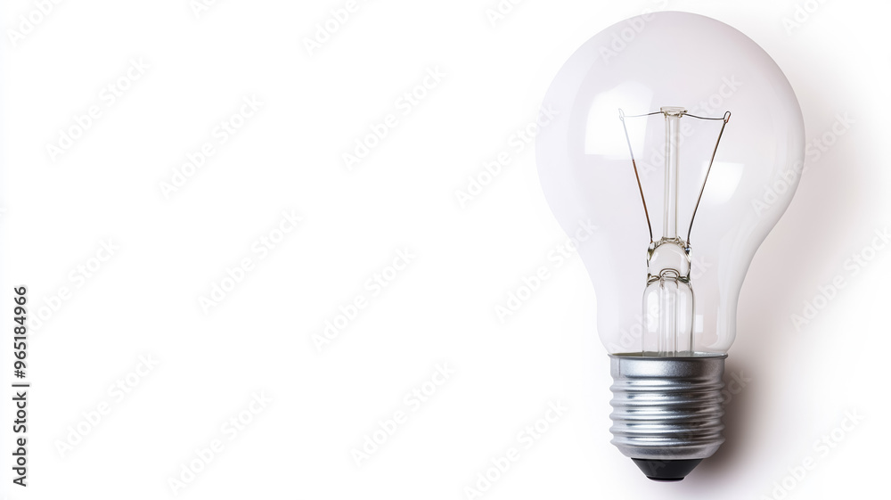Single LED light bulb isolated on a white background with space for text Single LED light bulb isolated on a white background with space for text