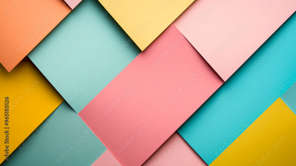 Softly layered paper textures in gentle colors with minimalistic geometric lines and shapes Softly layered paper textures in gentle colors with minimalistic geometric lines and shapes