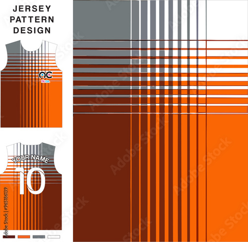 Abstract bulding concept vector jersey pattern template for printing or sublimation sports uniforms football, volleyball, basketball, e-sports, cycling and fishing. Pattern jersey printing.