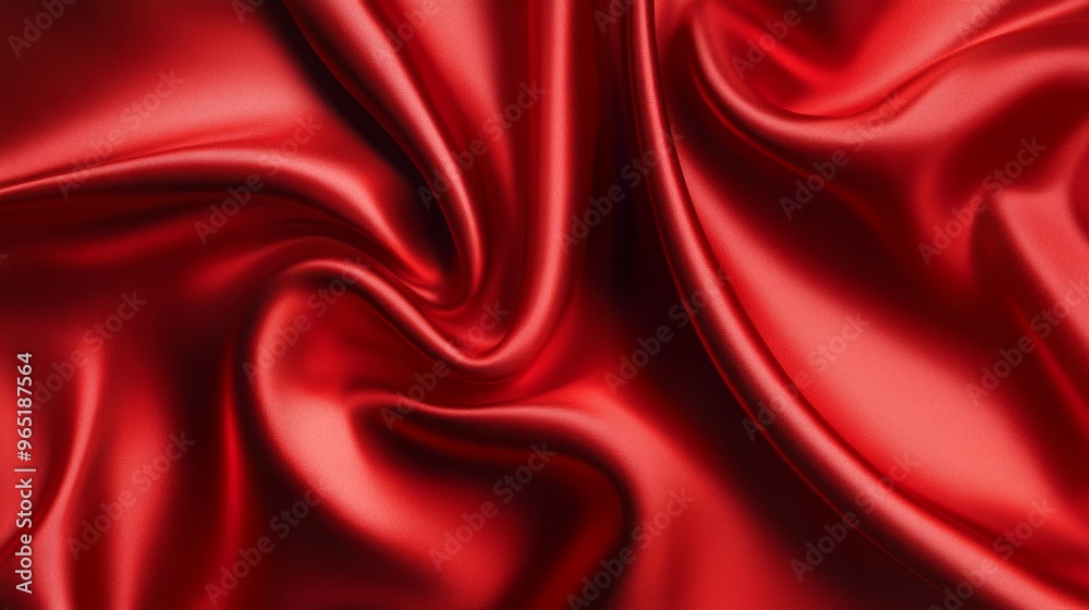 Obraz premium Red satin fabric background