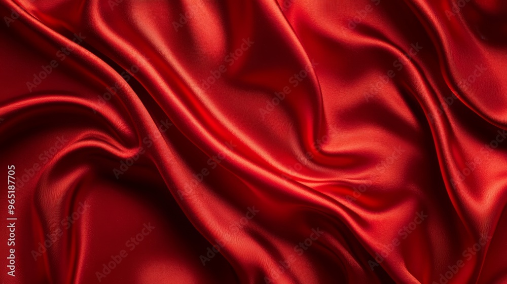 Red satin fabric background Red satin fabric background