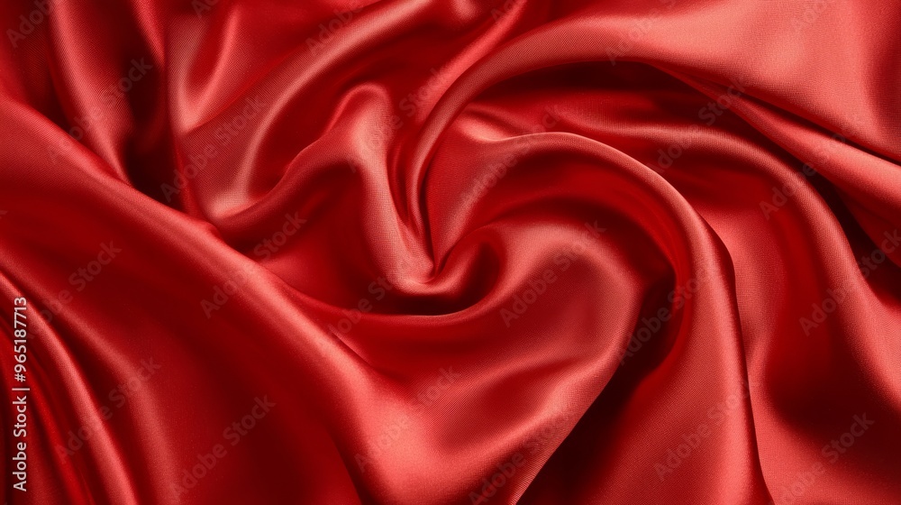 Obraz premium Red satin fabric background